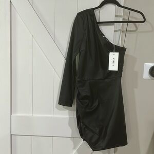 LIKELY one sleeve mini dress